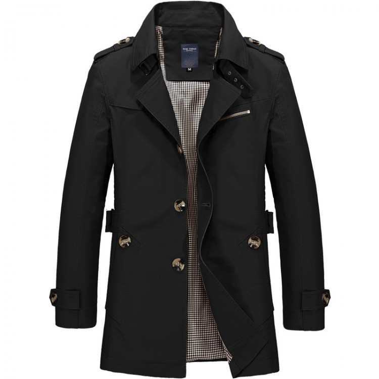 Lapel trench coat